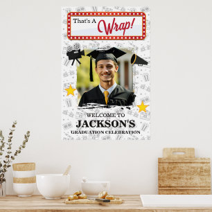 That's A Wrap Movie Inspired Graduation Party Poster