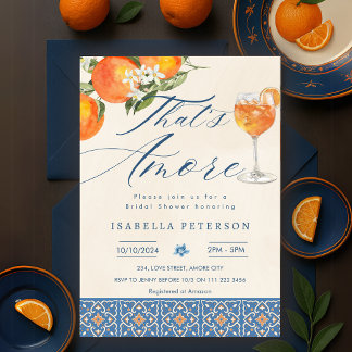 That's Amore Aperol Spritz Italian Bridal Shower Invitation