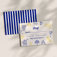 That's Amore! Blue & Yellow Italian RSVP