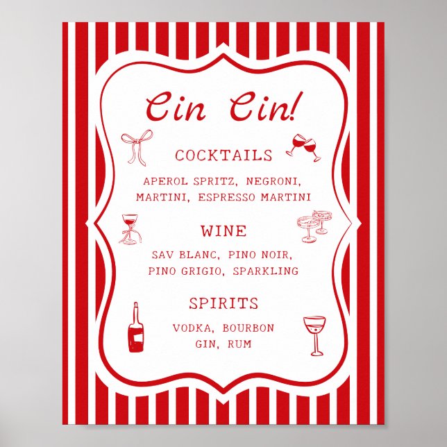 That's Amore Bridal Shower Bar Poster (Front)