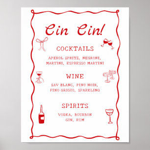 That's Amore Bridal Shower Cin Cin Bar  Poster