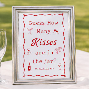 That's Amore Bridal Shower Guess How Many Poster