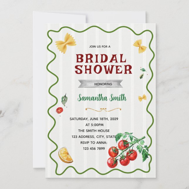 That's Amore Bridal Shower invitation (Front)
