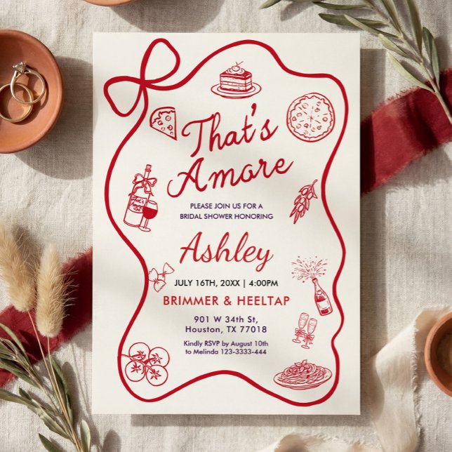 That's Amore Bridal Shower Invitation (Creator Uploaded)