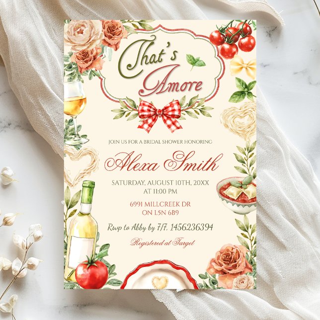 That's Amore Bridal Shower Invitation (Creator Uploaded)
