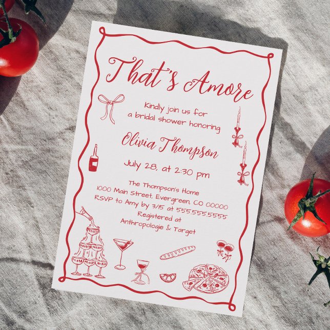 That's Amore Bridal Shower Invitation (Creator Uploaded)