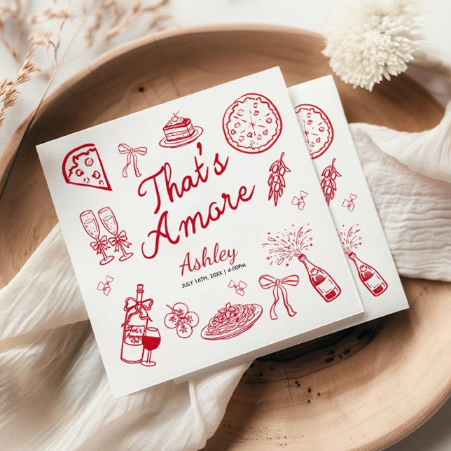 That's Amore Bridal Shower  Napkin (Creator Uploaded)