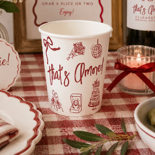 That's Amore Bridal Shower Paper Cups