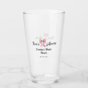that's amore bridal shower pink retro bow boho nam glass