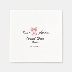 that's amore bridal shower pink retro bow boho nam napkin