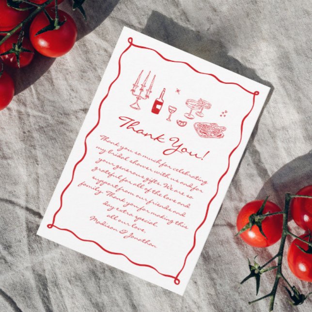 That's Amore Bridal Shower Thank You Card (Creator Uploaded)