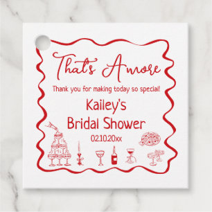 Thats Amore Bridal Shower Thank You Favour Tags