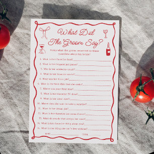 That's Amore Bridal Shower What Did the Groom Say Invitation