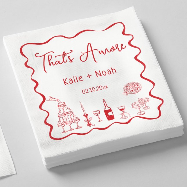 That's Amore Engagement Party Napkin (Creator Uploaded)
