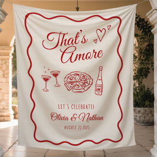 That's Amore Engagement Party Welcome Sign Tapestry