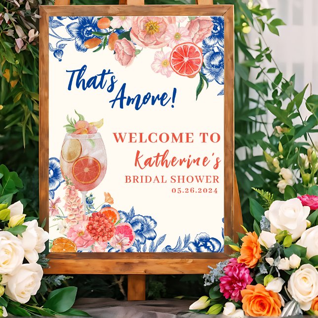 Thats amore floral Bridal shower welcome Poster (Creator Uploaded)