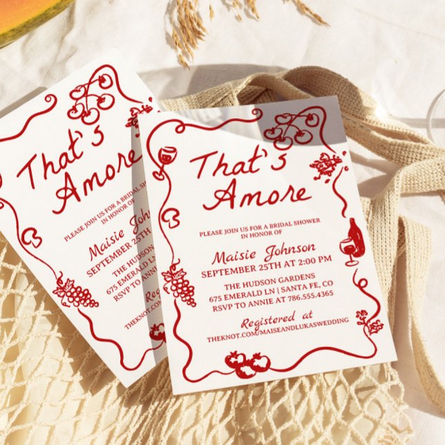 That's Amore French Inspired Bridal Shower Invitation (Creator Uploaded)