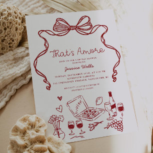 That's Amore Hand Drawn Bridal Shower Invitation