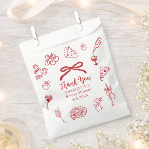 That's Amore Hand Drawn Italian Bridal Shower Favour Bags