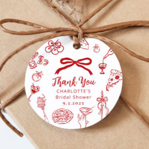 That's Amore Hand Drawn Italian Bridal Shower Favour Tags