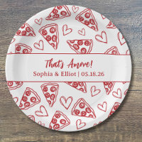 That's Amore Hand Drawn Pizza Party Chic Wedding