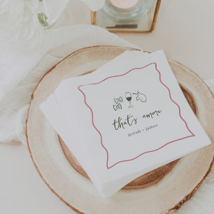 "That's Amore" Handwritten Bridal Shower Napkin