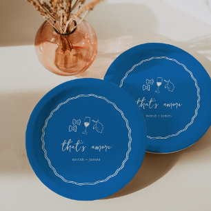 "That's Amore" Handwritten Bridal Shower Paper Plate