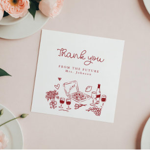 That's Amore Handwritten Bridal Shower Thank You Card