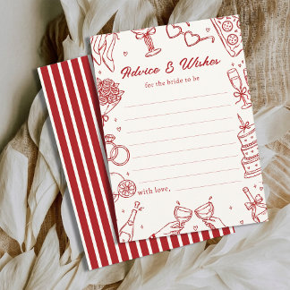 That's Amore Italian Bridal Shower Advice Card