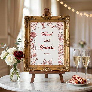 That's Amore Italian Bridal Shower Food Drinks Poster