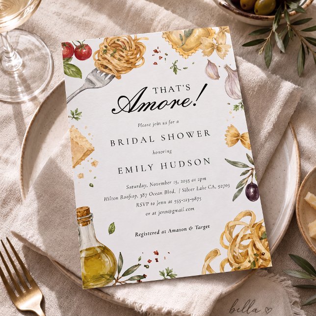 That's Amore Italian Bridal Shower Invitation (Creator Uploaded)