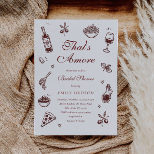 That's Amore Italian Bridal Shower Invitation