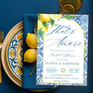 That's Amore Italian Bridal Shower Invitation