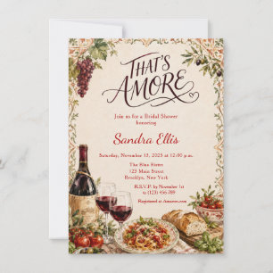 That's Amore Italian Bridal Shower Invitation