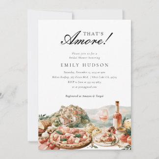 That's Amore Italian Bridal Shower Invitation