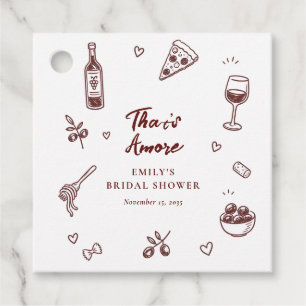That's Amore Italian Bridal Shower Invitation Favour Tags
