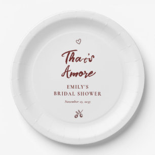 That's Amore Italian Bridal Shower Invitation Paper Plate