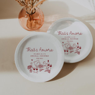 That's Amore Italian Bridal Shower Paper Plate