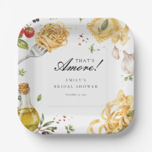 That's Amore Italian Bridal Shower Paper Plate