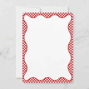 That's Amore! Italian Bridal Shower Red Checkered Card