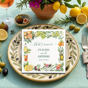 That's Amore Italian Citrus Wedding Napkin