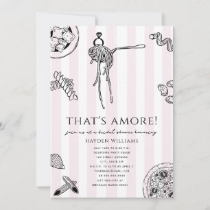 That's Amore Italian Food Bridal Wedding Shower Invitation