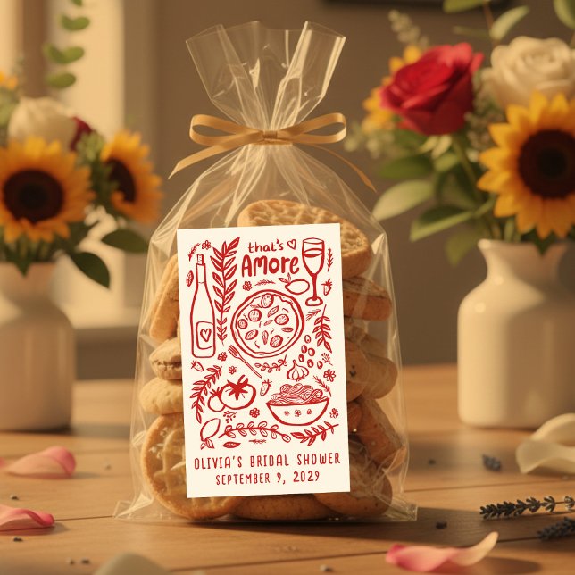 That's Amore Italian Food CUSTOM Bridal Shower Rectangular Sticker (That's Amore Italian Food CUSTOM Bridal Shower Rectangular Sticker
)