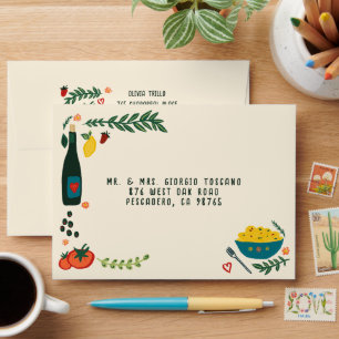 That's Amore Italian Food CUSTOM Wedding Envelope