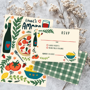That's Amore Italian Food CUSTOM Wedding  RSVP Card