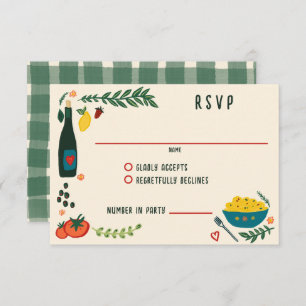 That's Amore Italian Food CUSTOM Wedding RSVP Card