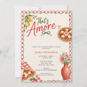 Thats Amore Italian Pizza Party Bridal Shower Invitation