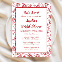 That's Amore Italian Pizza Party Red Bridal Shower