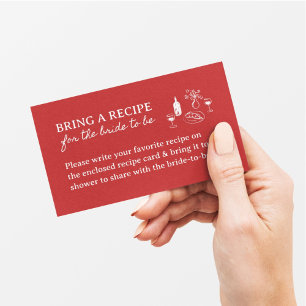 Thats Amore Italian Pizza Recipe Request Enclosure Card