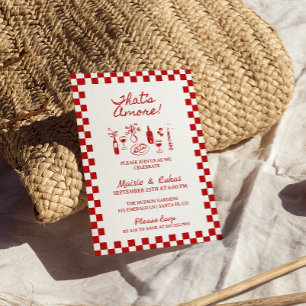 That's Amore Italian Rehearsal Dinner Invitation